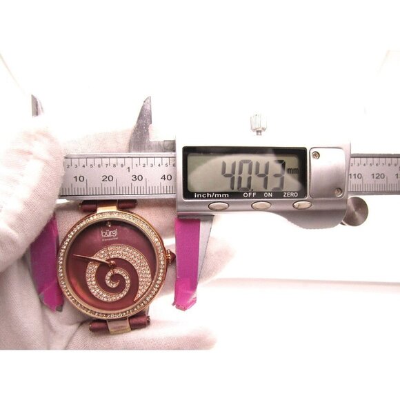 Women Burgi Diamond Dial Quartz WR Analog 40mm Dial Causal Round Watch (F667) - Picture 2 of 9